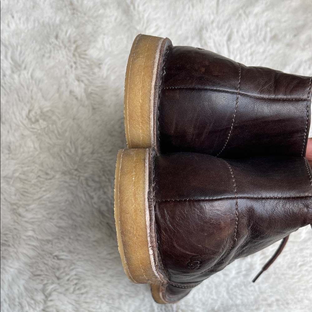 Men's Leighton Chukka Boots in brown leather size 10 - Picture 7 of 12